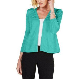 Alfani Textured 3/4 Sleeves Cardigan Sweater, M